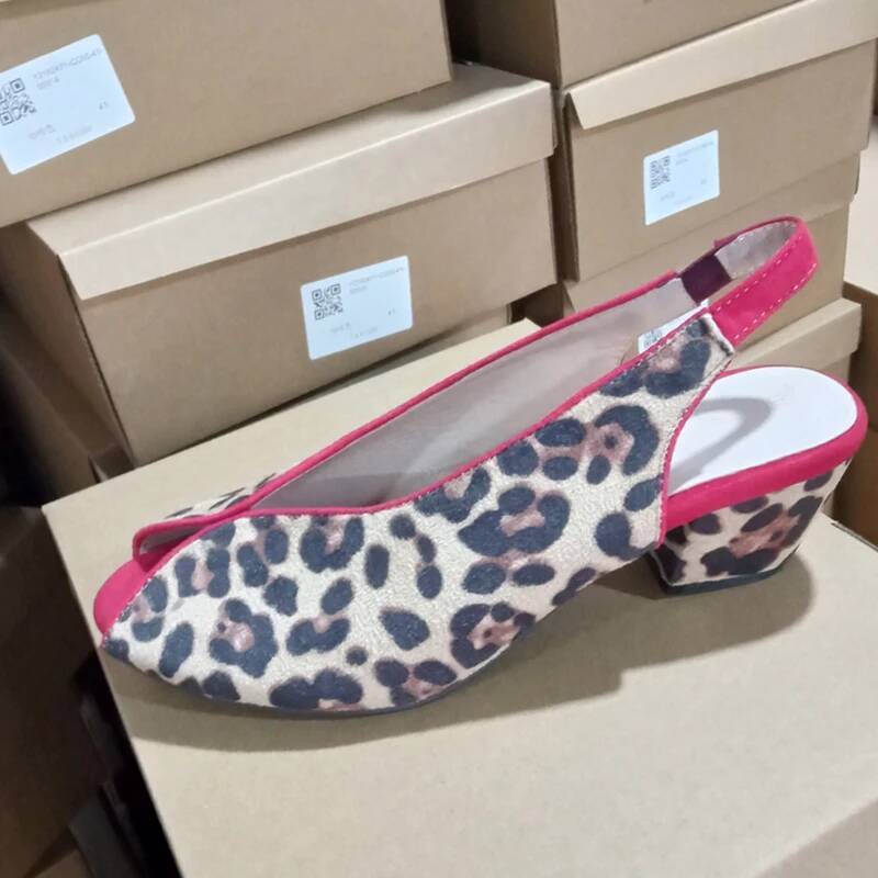 Leopard Print Peep Toe Slingba - đánh giá và giá Men Shoes Office