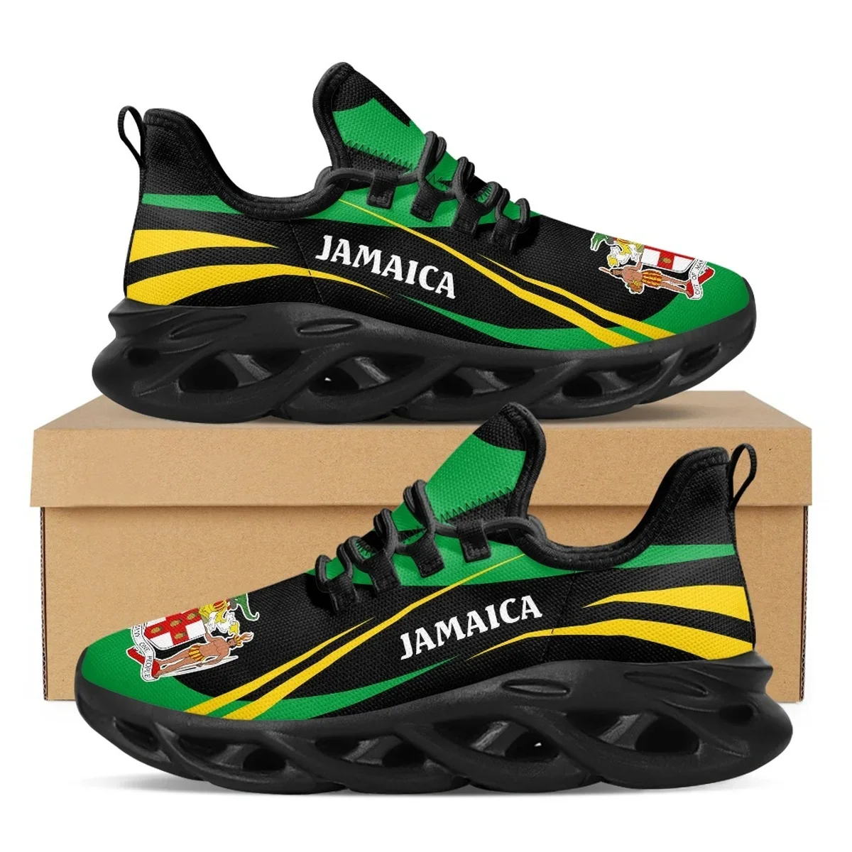 Jamaica Flag Print Shoes Men S - đánh giá và giá Mesh Trainer Breathable