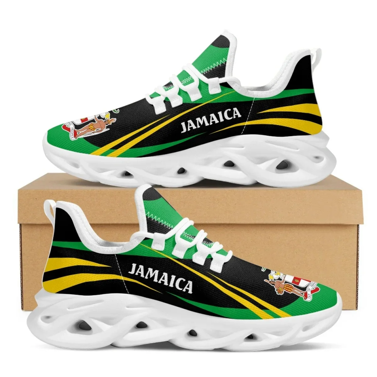 Jamaica Flag Print Shoes Men S - đánh giá và giá Mesh Trainer Breathable