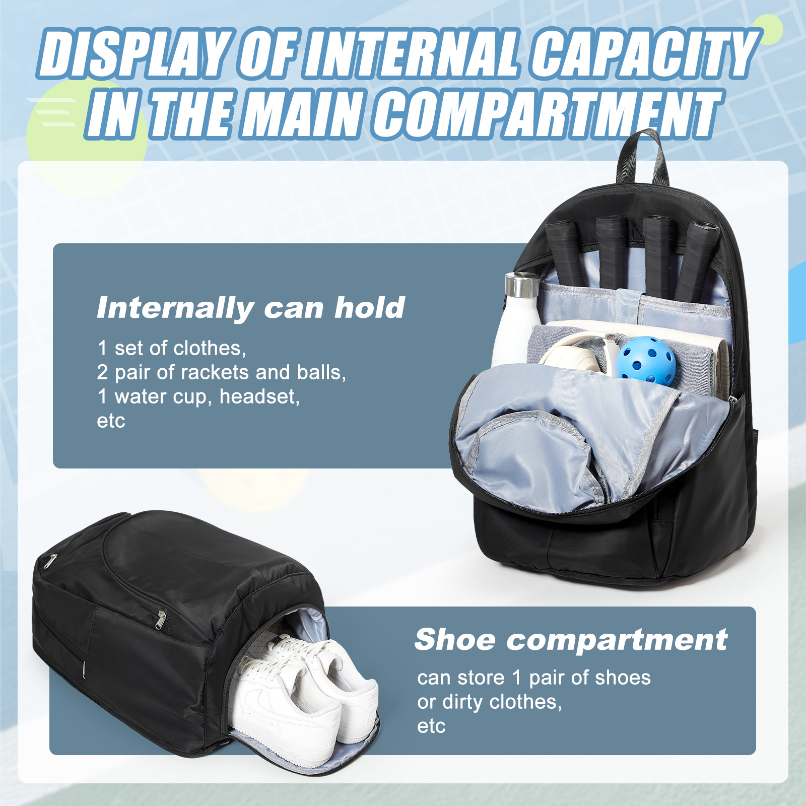 Tennis Bag Tennis Backpack 2 R - đánh giá và giá Men Shoes China