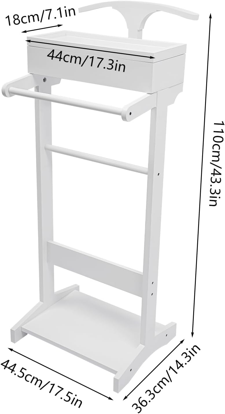 Wood Men Valet Stand with Draw - đánh giá và giá Men Shoes Rack
