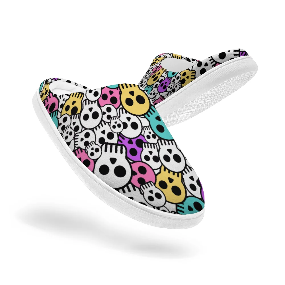 Skull printed cotton slippers  - đánh giá và giá Men Shoes For Winter