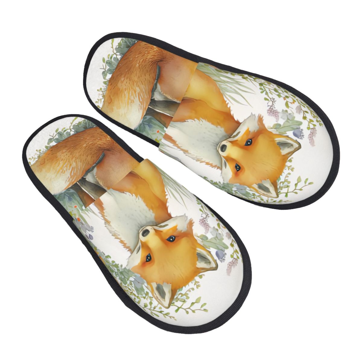 Plush Indoor Slippers Watercol - đánh giá và giá Men Shoes Illustration